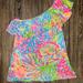 Lilly Pulitzer Tops | Lilly Pulitzer Neveah Top Lovers Coral | Color: Blue/Pink | Size: M