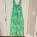 Lilly Pulitzer Dresses | Lilly Pulitzer Fronds Place Print Maxi Dress - Size 4 | Color: Blue/Green | Size: 4