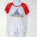 Disney Tops | Disney Parks Wdw Castle Red Sheer Shirt Top Medium | Color: Red/White | Size: M