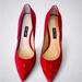 Nine West Shoes | Burgundy Suede Nine West Heels Size 8 Only Worn Once | Color: Red | Size: 8