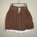 American Eagle Outfitters Skirts | American Eagle Outfitters Y2k Brown Polka Dot Multi Layered Skirt | Color: Brown/Pink | Size: 2