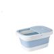 SUKORI Foot Spa Collapsible Foot Basin Soaking Bath Tub with Massage Roller Foot Bath Bucket Massage Spa Sauna Stree Relief (Color : Blue)