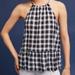 Anthropologie Tops | Anthropologie Cloth & Stone Black White Gingham Halter Tank Ruffle Hem Top Xs | Color: Black/White | Size: Xs