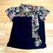 Anthropologie Tops | Anthropologie Floral Blouse | Color: Black/Pink | Size: S