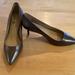 Coach Shoes | Coach Leather Pump In Pewter Metallic Color. Size 8.5 | Color: Gray | Size: 8.5