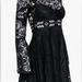 Free People Dresses | Free People Black Lace Folk Song Dress | Color: Black | Size: 4