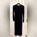 Zara Dresses | Black Lace Long Zara Dress- Size Medium | Color: Black | Size: M