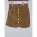 Brandy Melville Skirts | Brandy Melville Skirt S Womens Button Front Brown Velvet Summer Bottoms | Color: Brown | Size: S