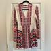 Free People Dresses | Free People Vibrant Tribal Long Sleeve Dress | Color: Pink/Red | Size: 4