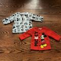 Disney Jackets & Coats | Disney Baby 0-3 And 3-6 Months Mickey Mouse Snap Front Lightweight Jackets | Color: Gray/Red | Size: 3mb