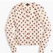 J. Crew Sweaters | J.Crew "Jackie" Marino Wool Cardigan With Sequin Polka Dots Size Small | Color: Cream/Red | Size: S