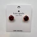 Kate Spade Jewelry | Kate Spade Rise And Shine Garnet Earrings | Color: Gold/Red | Size: Os