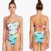 Anthropologie Swim | Anthro Johnny Was Costa Azul Cut Out One Piece Swimsuit S | Color: Blue/Pink | Size: S