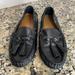 Coach Shoes | Coach Nadia Black Pebbled Leather Driving Moccasin Tassel 7.5 | Color: Black | Size: 7.5