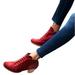 Free People Shoes | Free People Loveland Red Suede Ankle Boots | Color: Red | Size: 10