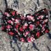 Free People Tops | Free People Women's Black Floral Kimono Sleeves Boho Babydoll Mini One Size | Color: Black/Red | Size: One Size