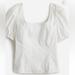 J. Crew Tops | J. Crew White Puff Sleeve Squareneck Top | Color: White | Size: 2