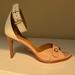 Coach Shoes | Coach Beige Leather High Heels Size: 8 | Color: Cream/Tan | Size: 8