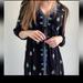 Free People Dresses | Free People Black Blue Embroidered Star Gazer Dress S P | Color: Black/Blue | Size: Sp