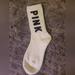 Pink Victoria's Secret Accessories | New Pink Fuzzy Socks | Color: Black/White | Size: Os