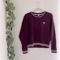 Pink Victoria's Secret Sweaters | Burgundy Pink Crew Neck Sweater | Color: Red | Size: Xs