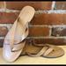 Madewell Shoes | Madewell The Boardwalk Thong Sandal In Leather 7.5 | Color: Tan | Size: 7.5