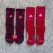 Adidas Underwear & Socks | Lot Of 2 Pairs Men's Medium Adidas Football Traxion Cushioned Crew Socks Red | Color: Red | Size: M