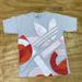 Adidas Shirts | Adidas Giant Logo Gray Red White Graphic Casual Tee All Cotton Unisex Sz Medium | Color: Gray/Red/White | Size: M