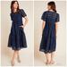 Anthropologie Dresses | Anthropologie Eri + Ali Austen Tiered Midi Dress Size M (Oversized) | Color: Blue | Size: M (Oversized)