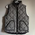 J. Crew Jackets & Coats | J. Crew Puffer Vest Herringbone Full Zip Quilted Down Stripe | Color: Black/Tan | Size: M