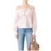 Free People Tops | Free People Hello There Striped Off The Shoulder Top Xs | Color: Pink/White | Size: Xs