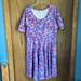 Lularoe Dresses | Lularoe Nicole Dress Size 3xl | Color: Purple | Size: 3x