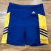 Adidas Shorts | Adidas Bike Shorts Tights Blue Yellow Sz M | Color: Blue/Yellow | Size: M