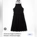 American Eagle Outfitters Dresses | As Seen On Tv- Black Smocked Halter Sundress | Color: Black | Size: Xs