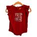 Carhartt One Pieces | Carhartt Baby Red “Free To Be Me” 4th Of July Sleeveless Bodysuit Size 6 Months | Color: Red | Size: 6mb