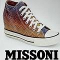 Converse Shoes | Euc Converse Chuck Taylor All Star Lux X Missoni Hidden Wedge High Tops Size 7 | Color: Red | Size: 7