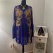Free People Dresses | Free People Royal Blue And Golden Yellow Dress | Color: Blue/Yellow | Size: L