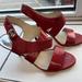 Michael Kors Shoes | Michael Kors High Heel Sandal Sexy Hot Red Patent Leather 9.5 Strappy | Color: Red | Size: 9.5