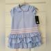 Adidas Dresses | Adidas Baby Girls Embroidered Short Sleeve Polo T-Shirt Dress Pink Baby Blue Nwt | Color: Blue/Pink | Size: 2tg