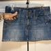 American Eagle Outfitters Skirts | Aeo Distressed Denim Jean Skirt Sz 8 With Pockets | Color: Blue | Size: 8