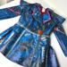 Disney Costumes | Disney Store Descendants 2 Evie Long Faux Leather Jacket Size 7/8 | Color: Blue/Red | Size: 7/8
