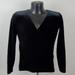 J. Crew Tops | J.Crew Mercantile Black Velour Top Blouse Long Sleeve V-Neck Women Size Xs | Color: Black | Size: Xs