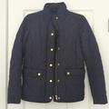 J. Crew Jackets & Coats | J.Crew Short Quilted Navy Jacket In Size Xs | Color: Blue | Size: Xs