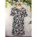 Anthropologie Dresses | Anthropologie Maeve Zola Floral Shift Dress Black White Floral Pockets Rayon 4 | Color: Black/White | Size: 4