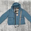 Burberry Jackets & Coats | Burberry Men Jacket Hooded Coat Light Blue Rain Coat Size Xl Authentic | Color: Blue | Size: Xl