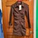 Zara Dresses | Brand New W/ Tags Chocolate Brown Button Up Dress | Color: Brown | Size: Xs