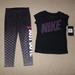 Nike Matching Sets | Girls Nike Leggings Tee Sz 4t | Color: Black/Pink | Size: 4tg