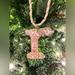 Anthropologie Holiday | Anthropologie ‘R’ Initial Christmas Tree Wooden Ornament Gold And Cream Euc | Color: Cream/Gold | Size: Os