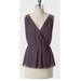 Anthropologie Tops | Anthropologie Peplum Top Deletta Small Purple Draped Plum Hidden Valley | Color: Purple | Size: S