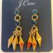J. Crew Jewelry | Jcrew Women’s Gold Drop Earrings With Blue Crystals | Color: Blue/Gold | Size: Os